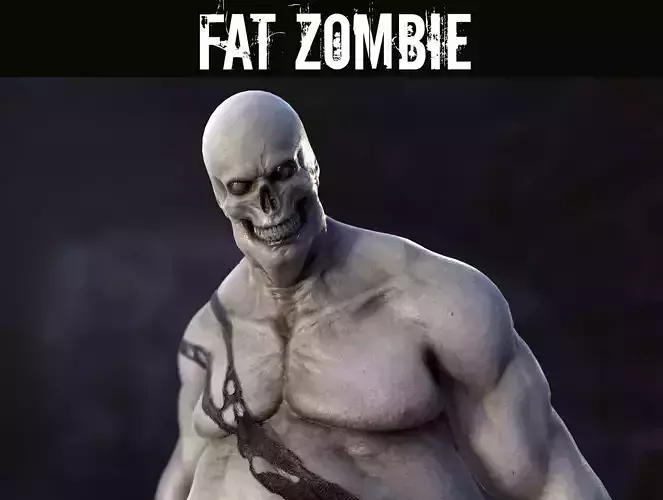 Fat Zombie Low-poly 3D model