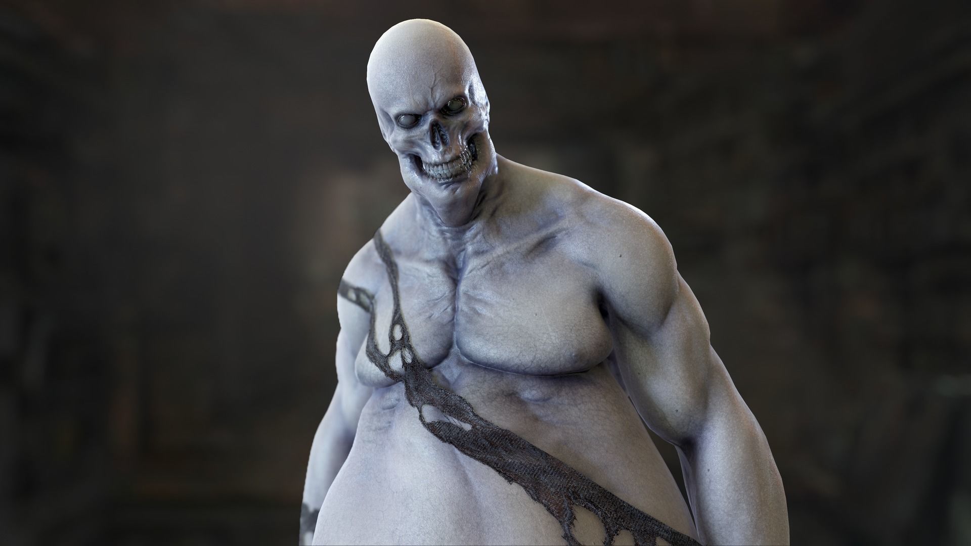 Fat Zombie Low-poly 3D model_23