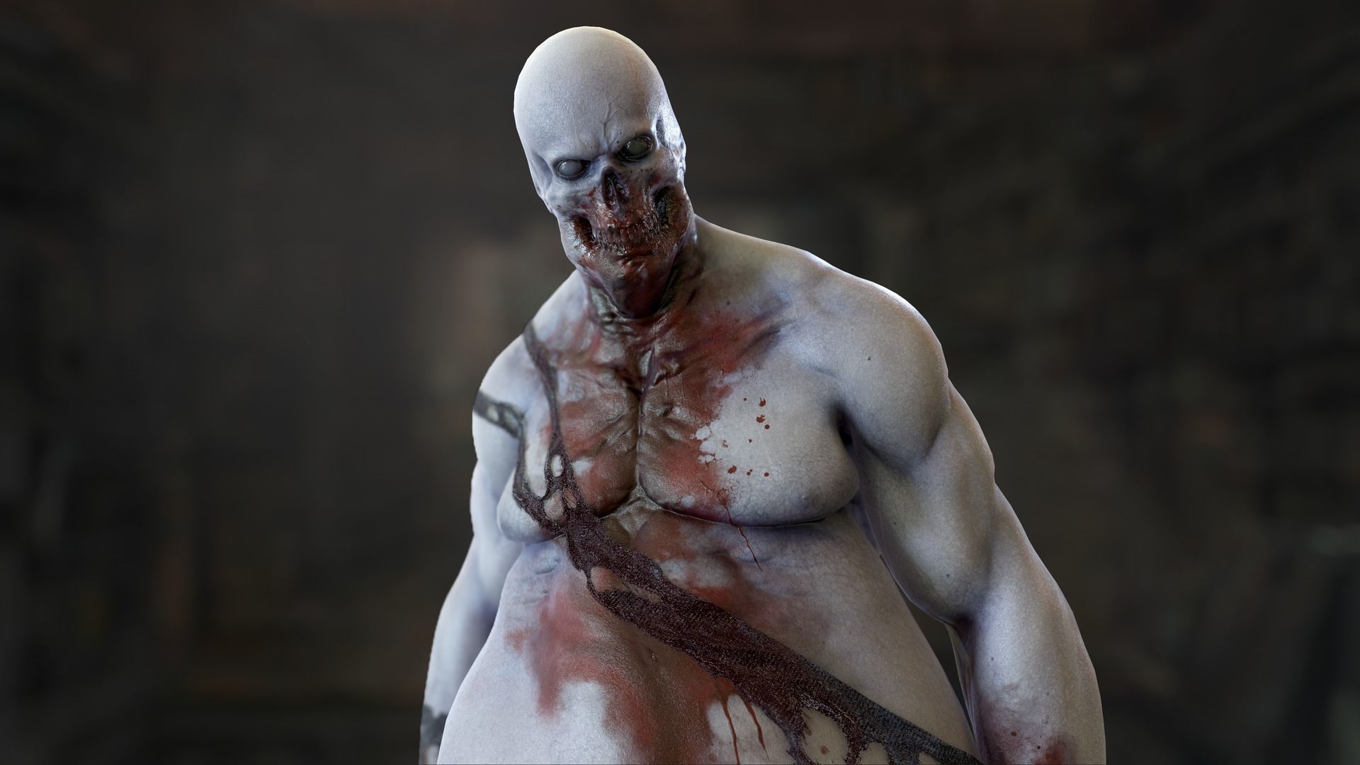 Fat Zombie Low-poly 3D model_24