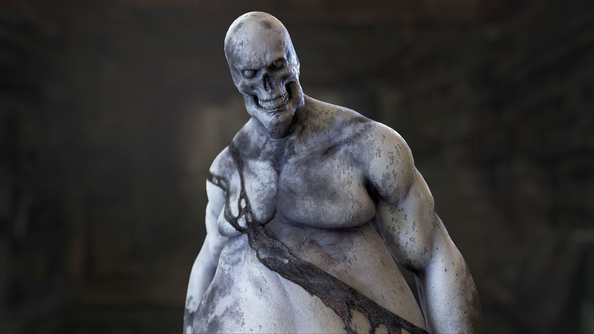 Fat Zombie Low-poly 3D model_25