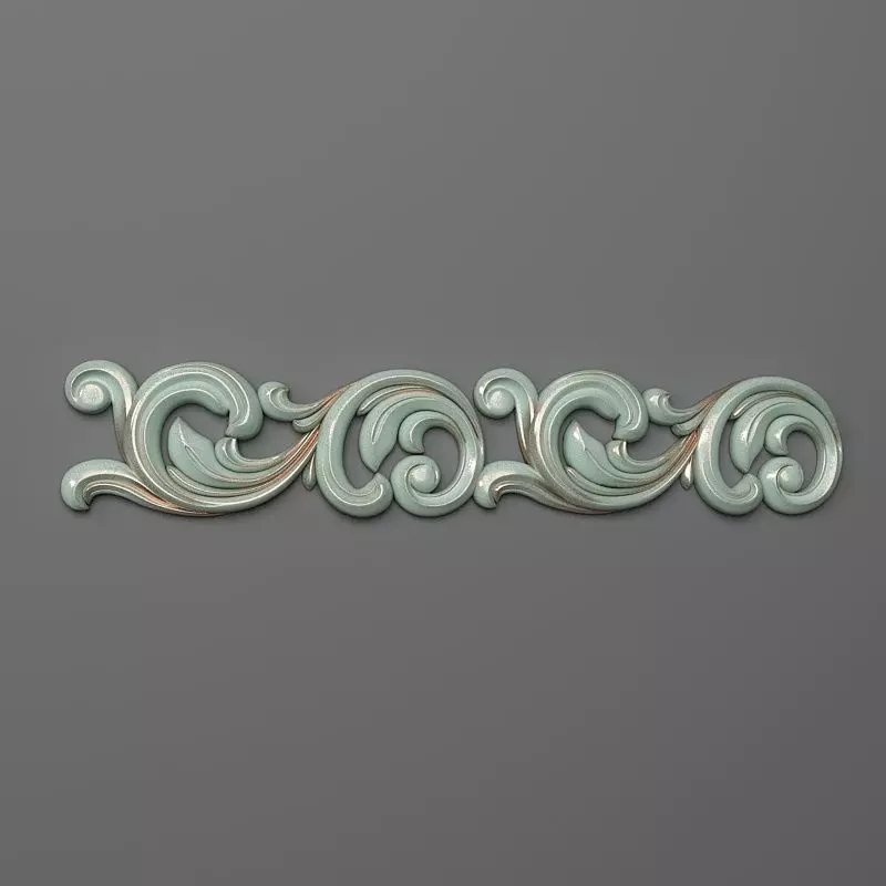 Onlay decorative scroll design 3D print model