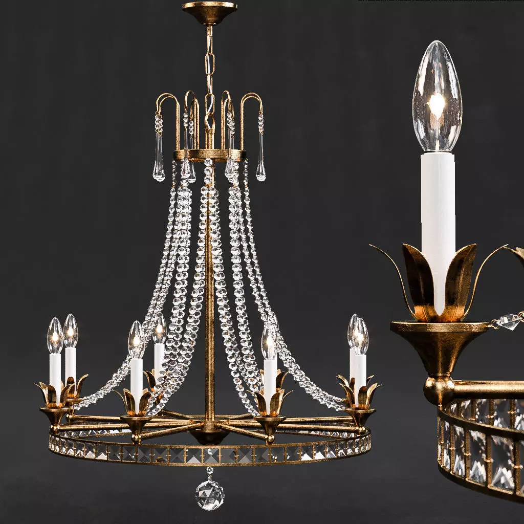 Louis Chandelier 3D model_0