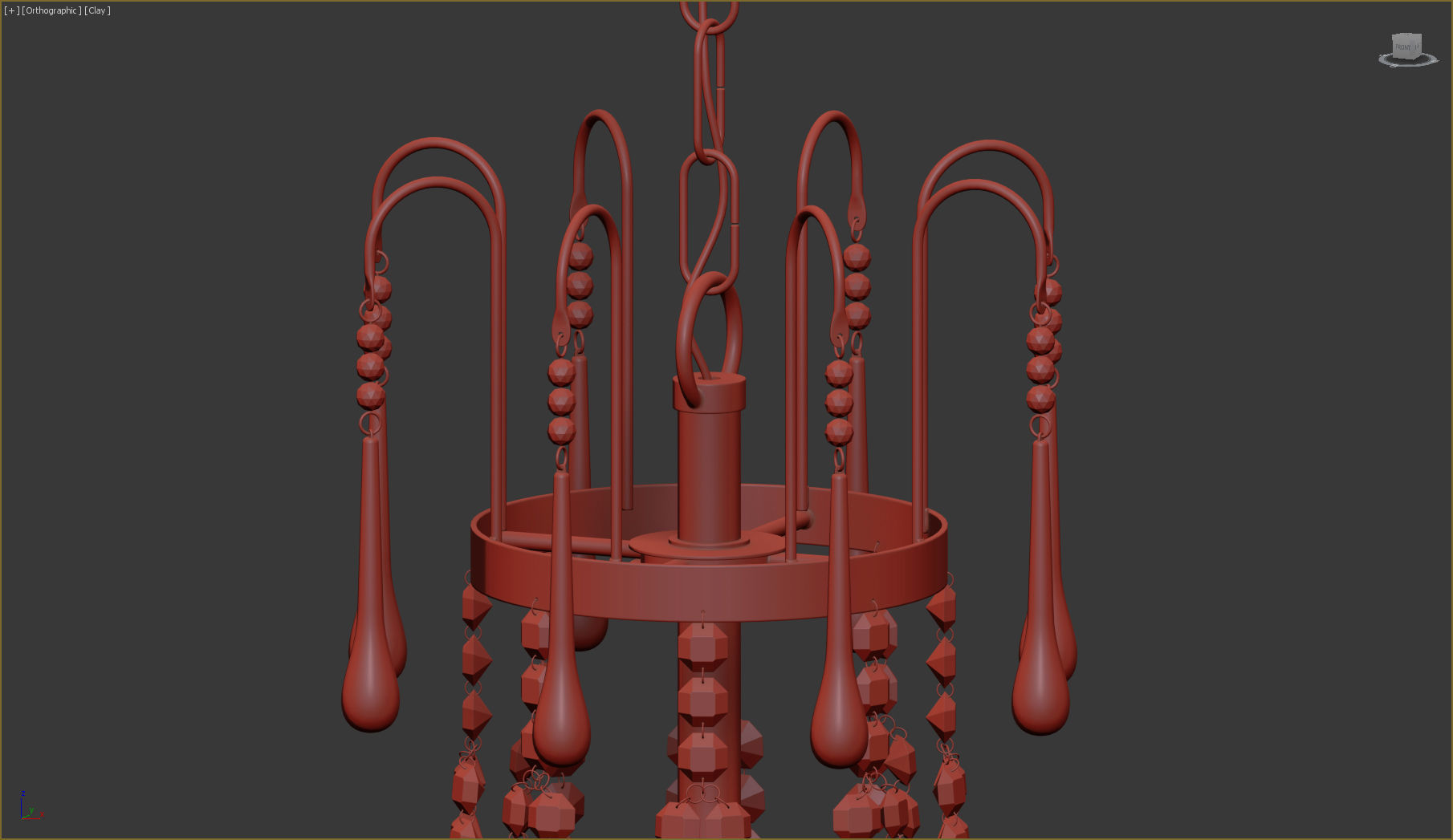 Louis Chandelier 3D model_12