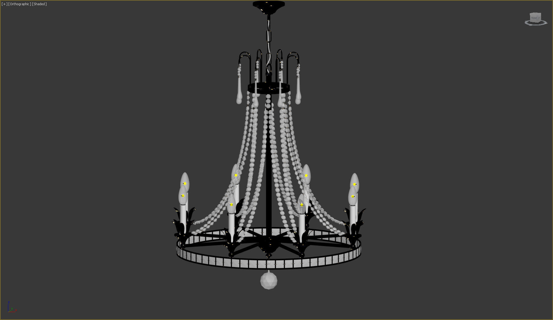 Louis Chandelier 3D model_1