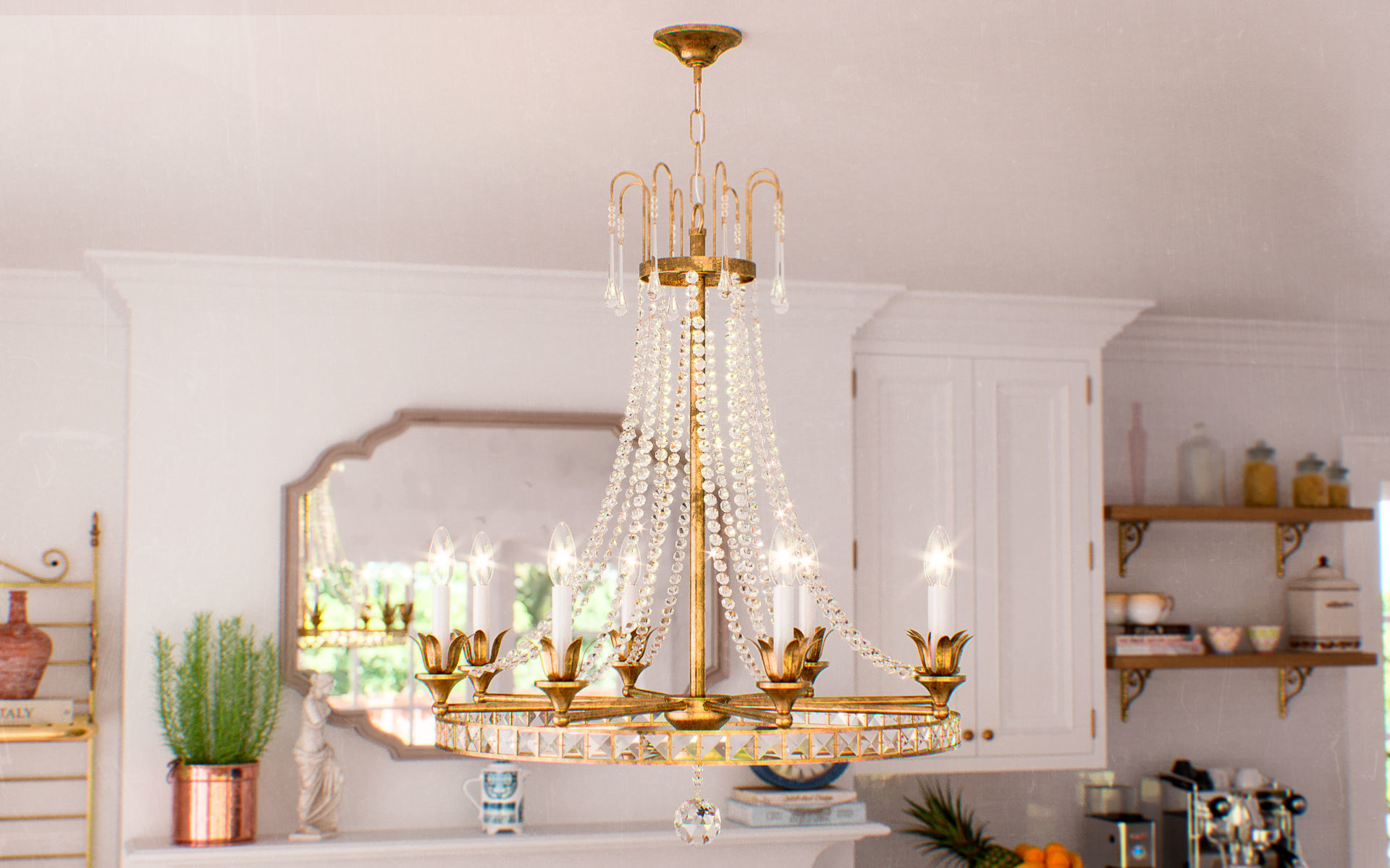 Louis Chandelier 3D model_4