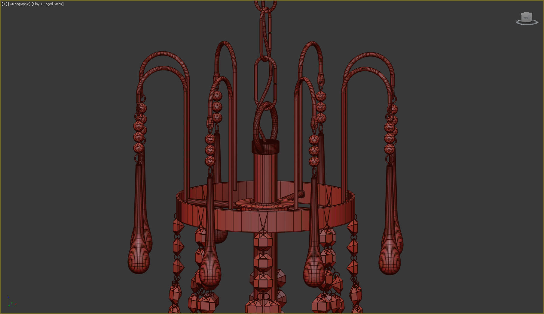 Louis Chandelier 3D model_11