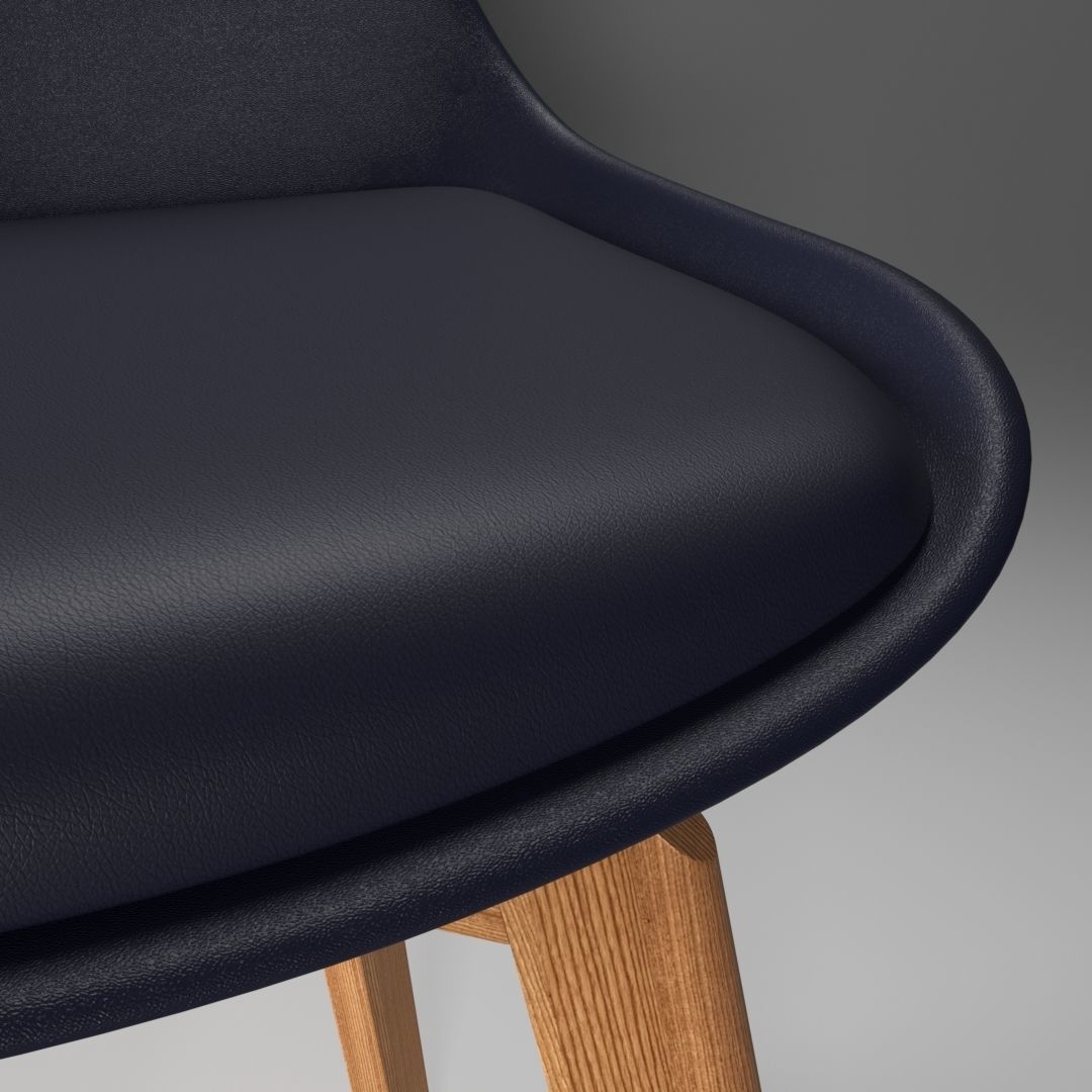 Modern Table Chair Lamp Set  3D model_7