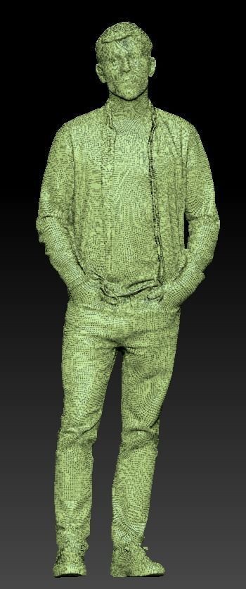 Stylish man in a plaid shirt 23 Low-poly 3D model_5