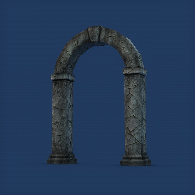 Ancient Stone Portal 3D Model 3D model_1