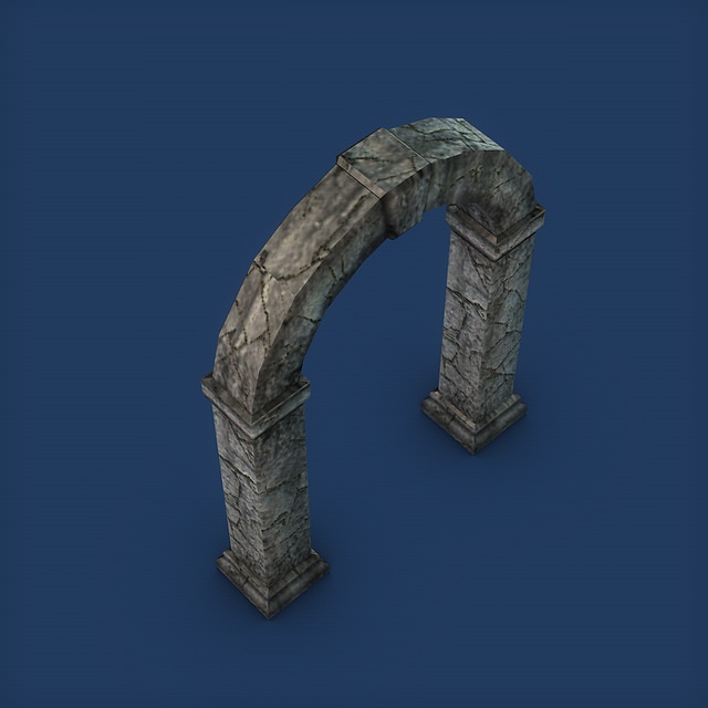 Ancient Stone Portal 3D Model 3D model_5