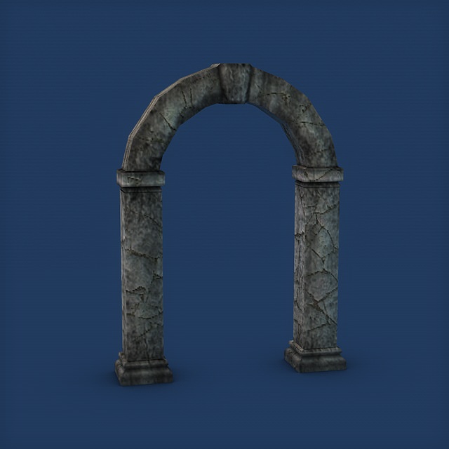 Ancient Stone Portal 3D Model 3D model_2