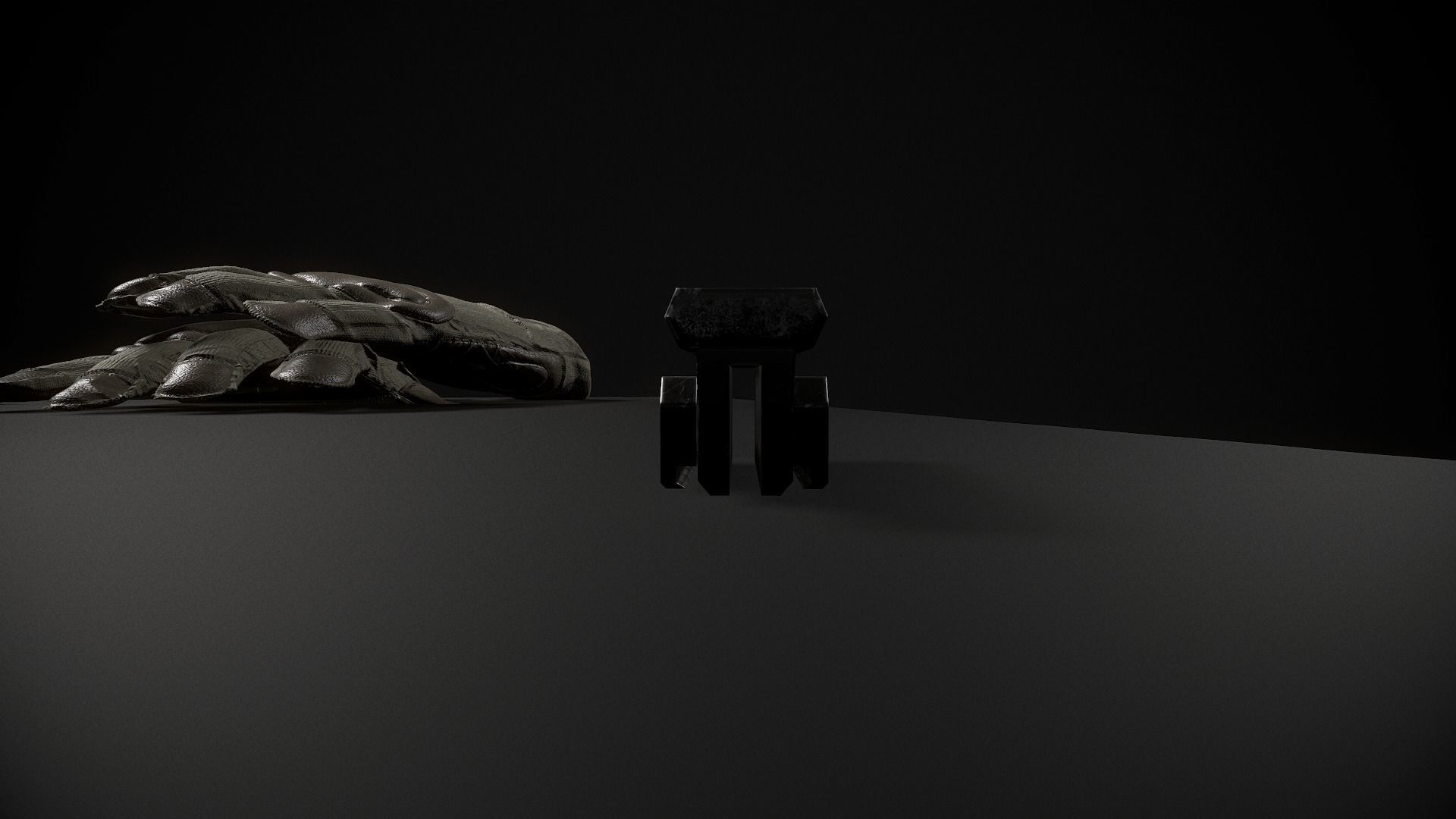 Ris plank and forearms AKS74U Low-poly 3D model_2