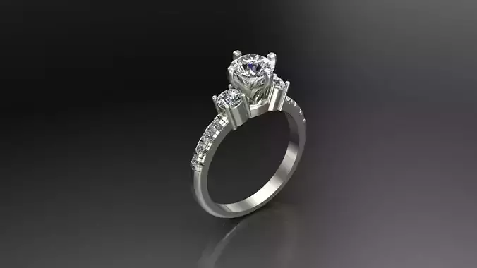 Engagement Ring With Diamonds