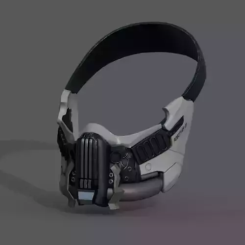 Gas mask helmet 3d model military combat fantasy 