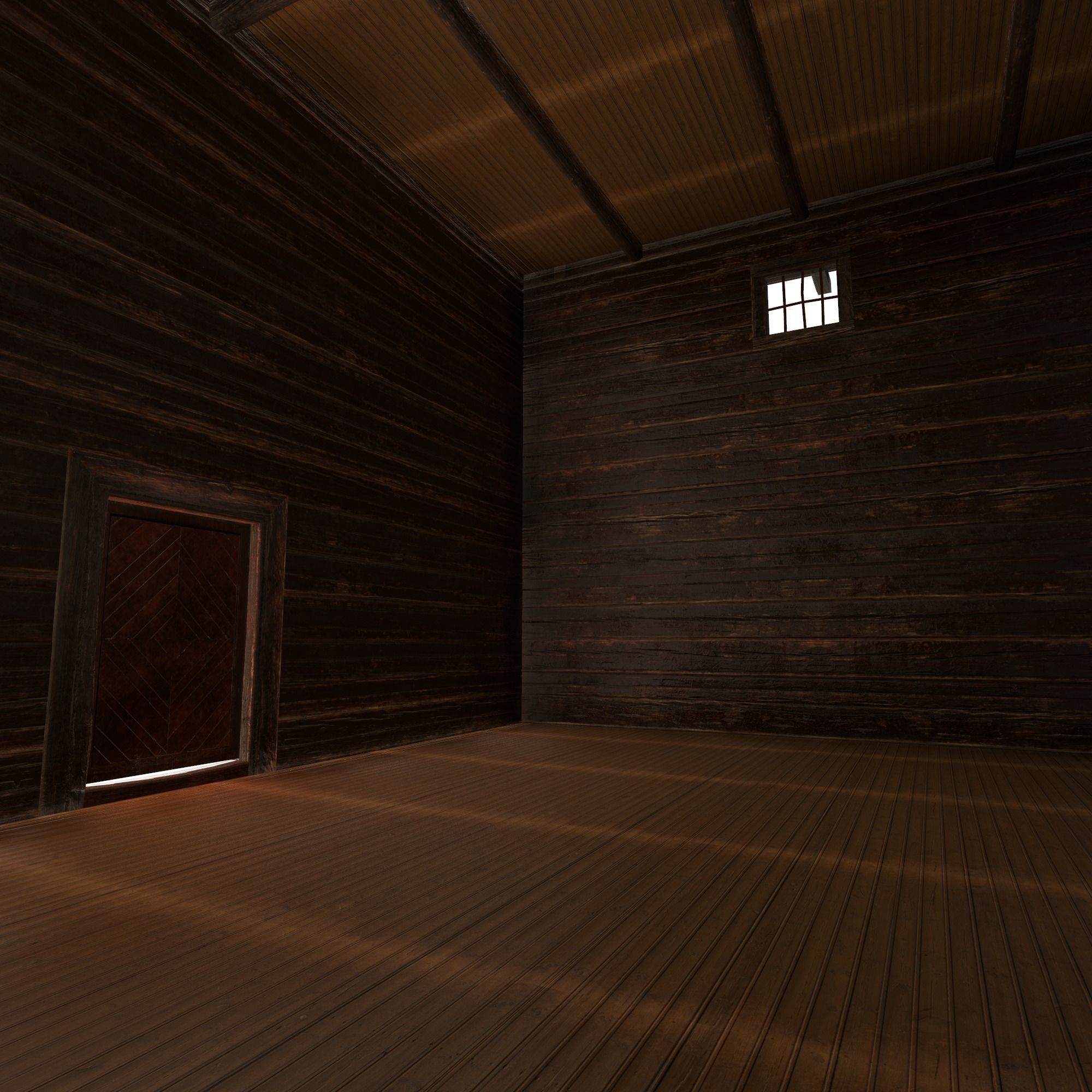 Warehouse Building - Slav Architecture Low-poly 3D model_12