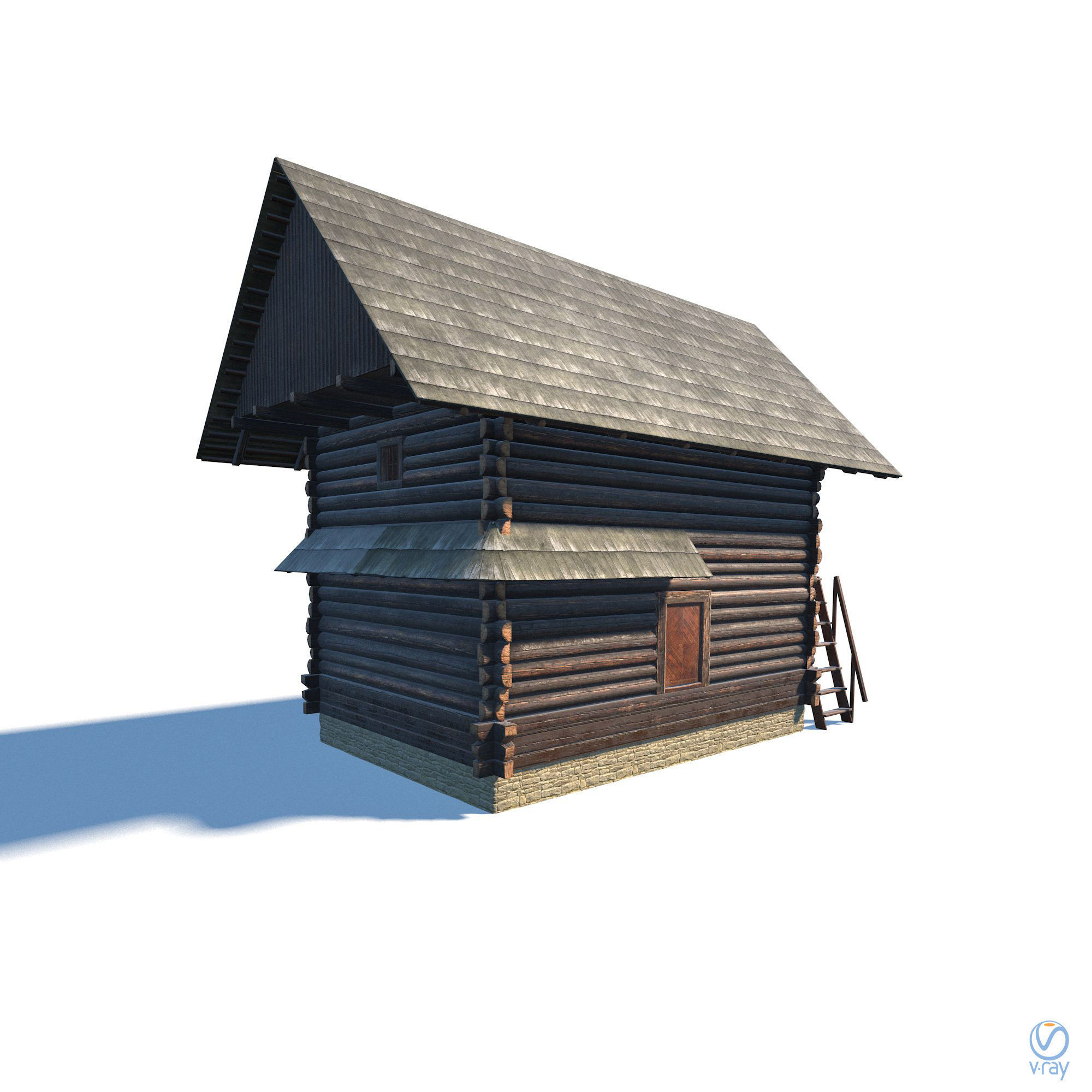 Warehouse Building - Slav Architecture Low-poly 3D model_19