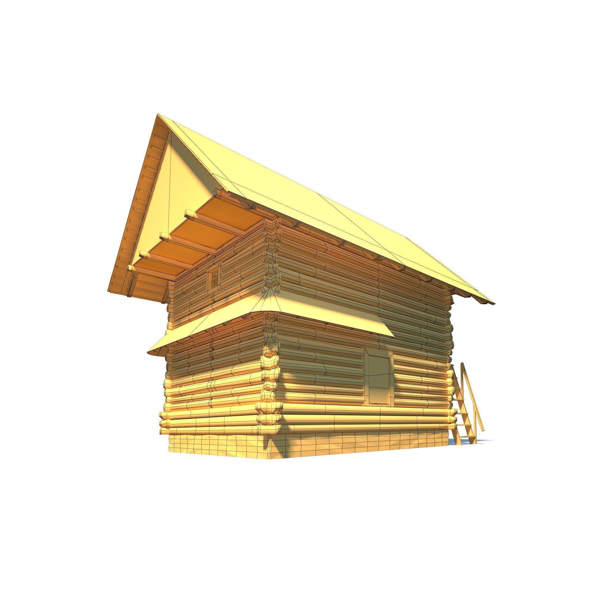 Warehouse Building - Slav Architecture Low-poly 3D model_24