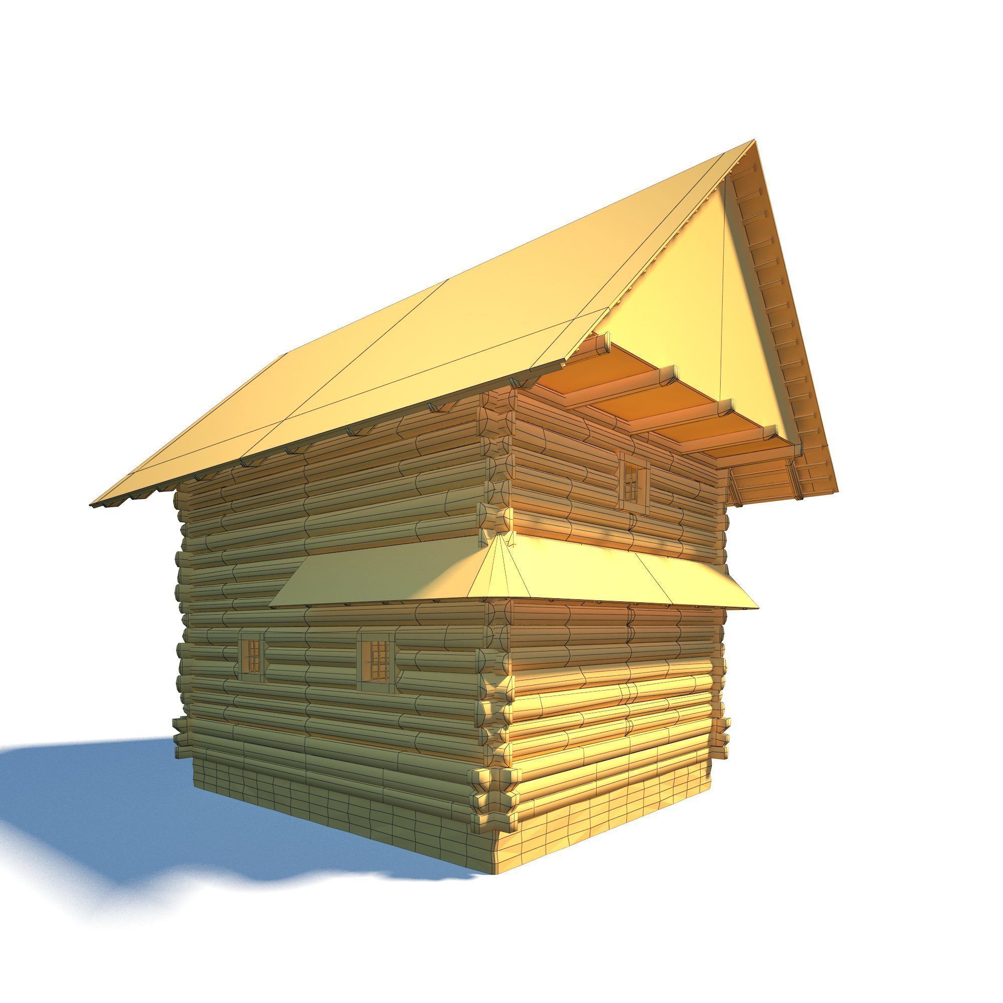 Warehouse Building - Slav Architecture Low-poly 3D model_23