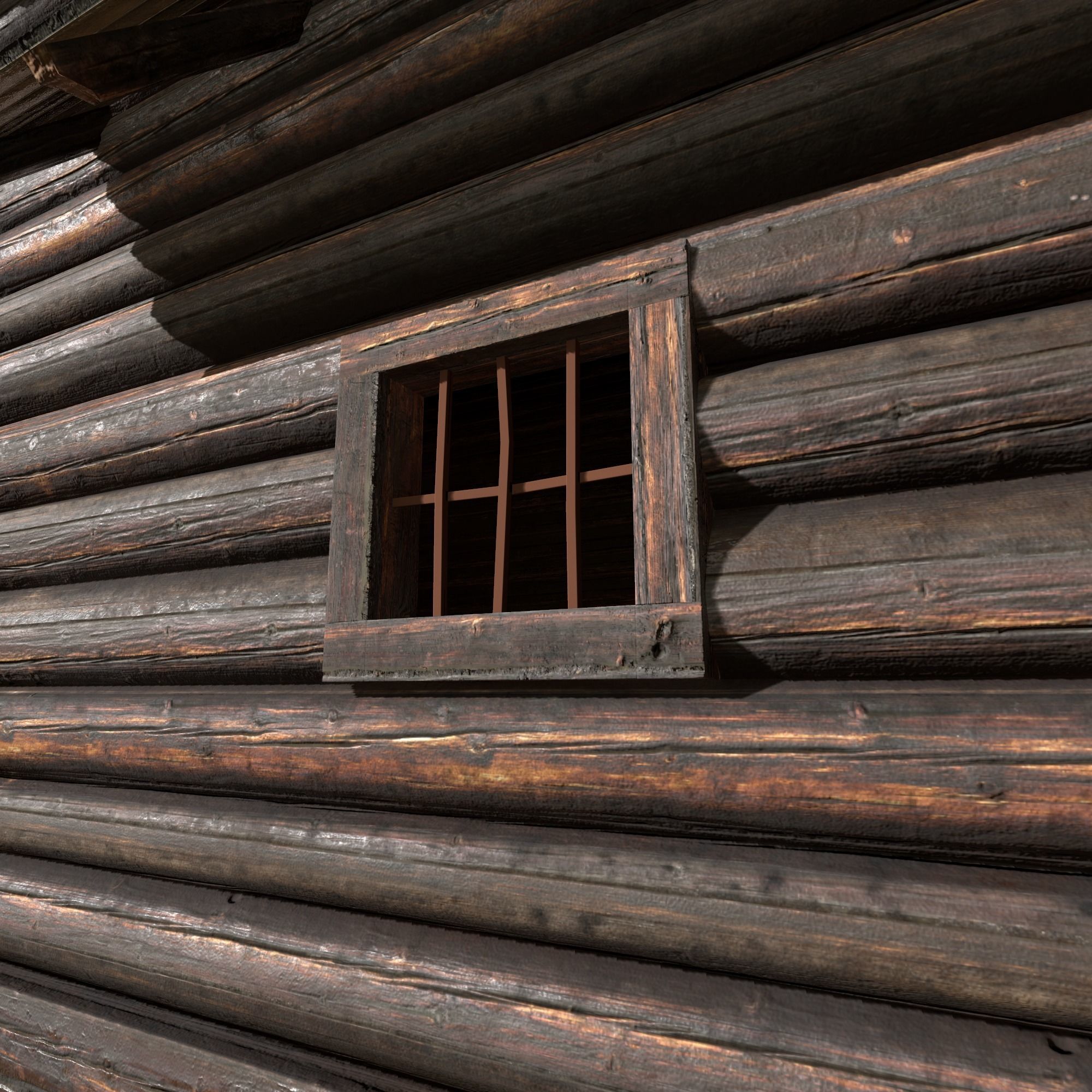 Warehouse Building - Slav Architecture Low-poly 3D model_9