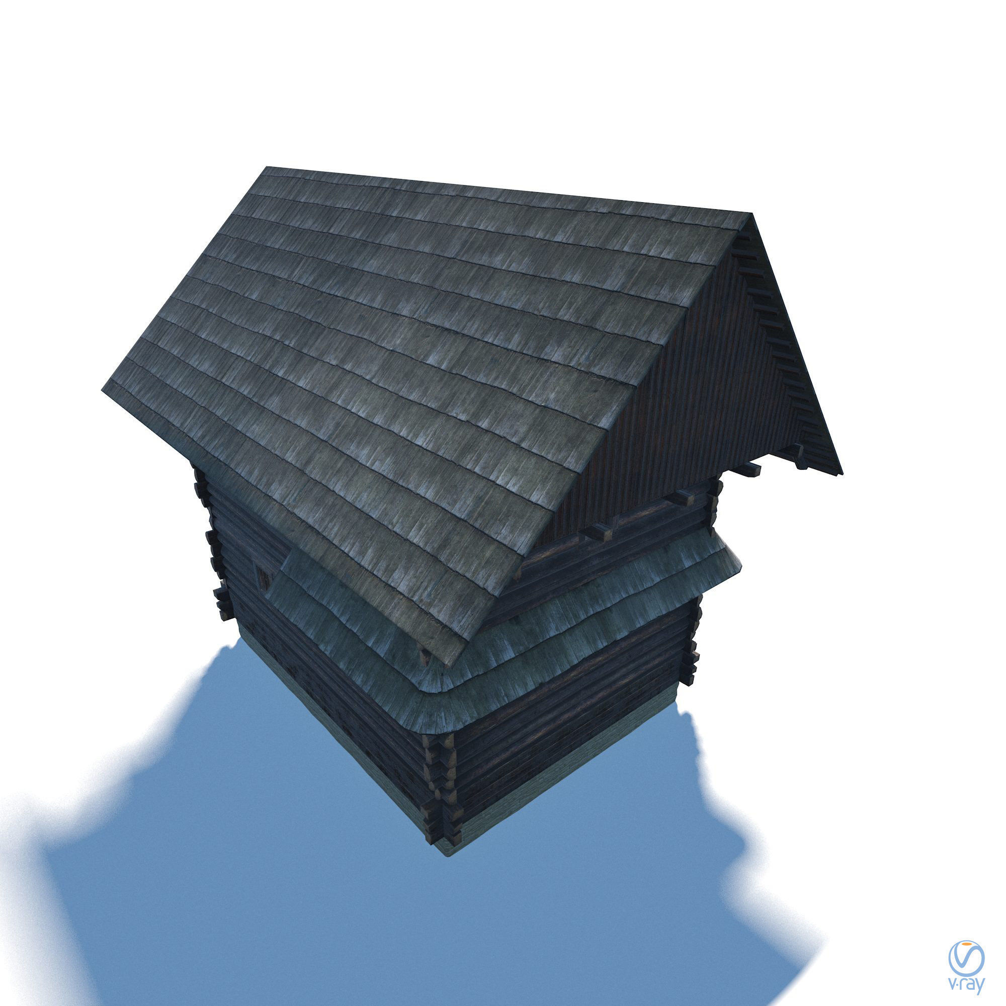 Warehouse Building - Slav Architecture Low-poly 3D model_18