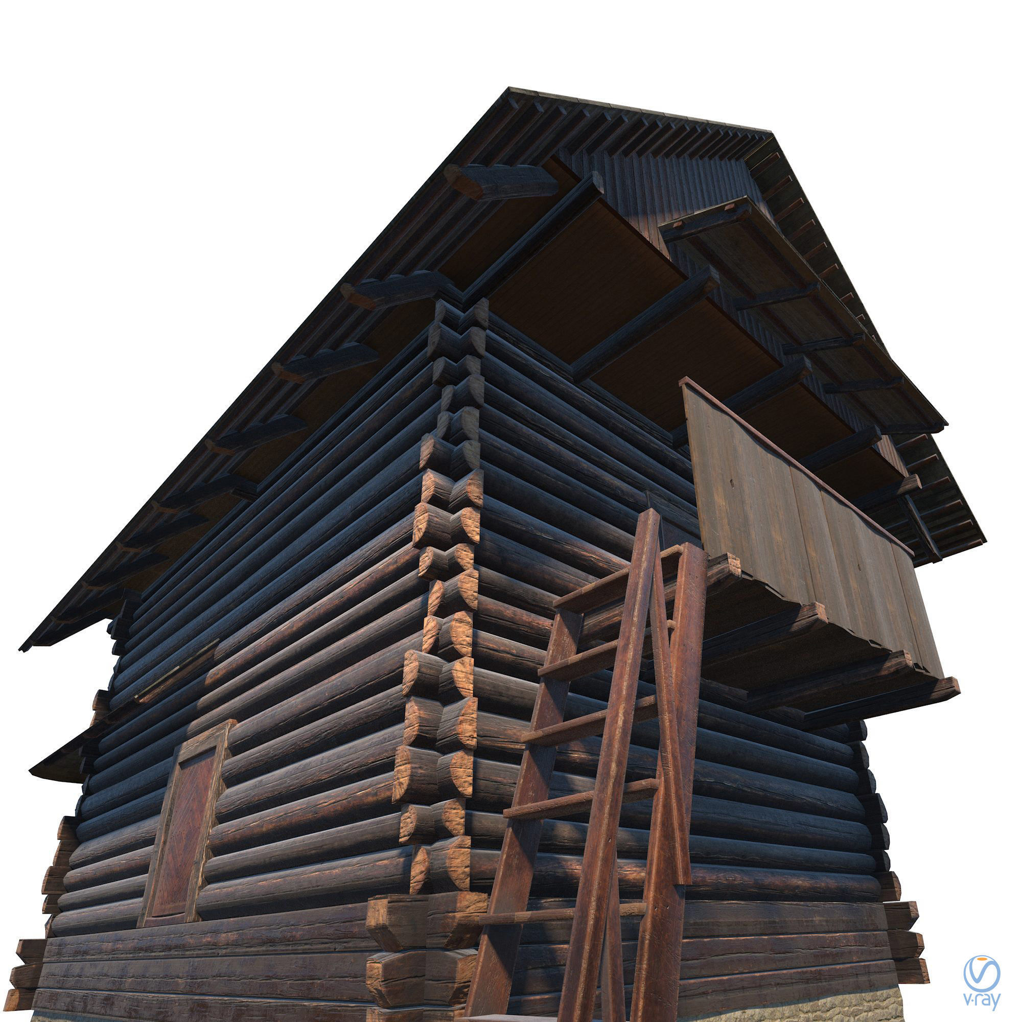 Warehouse Building - Slav Architecture Low-poly 3D model_20