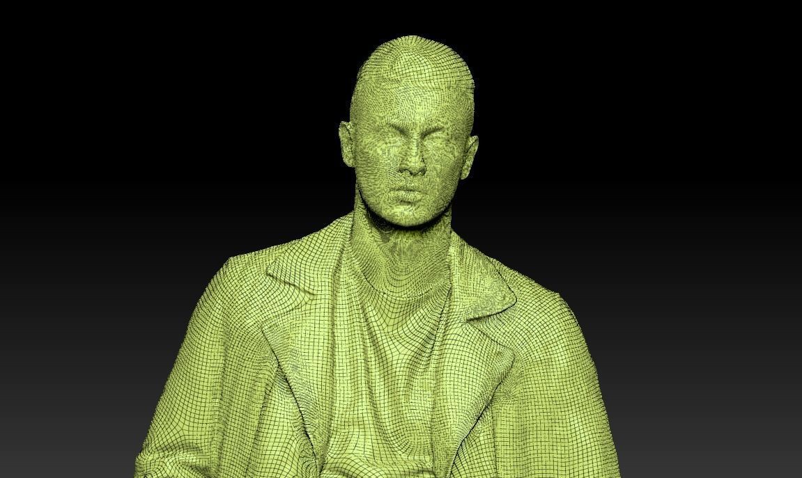 Stylish man in a leather jacket 26 Low-poly 3D model_6