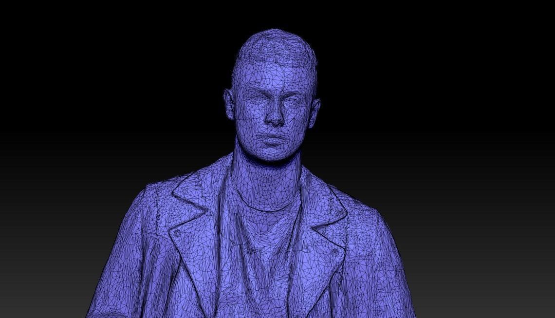 Stylish man in a leather jacket 26 Low-poly 3D model_4