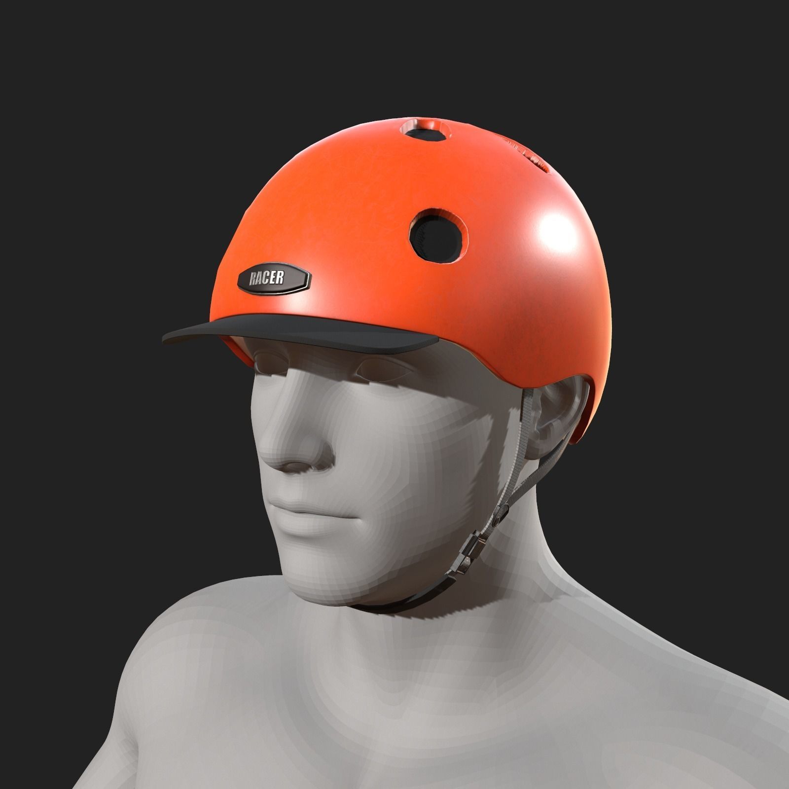 Helmet sport Color 3d Generic fantasy low poly  Low-poly 3D model_5