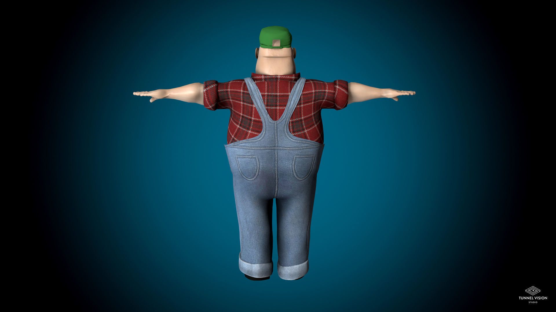 Mr Globetrotter Male Character Low-poly 3D model_2