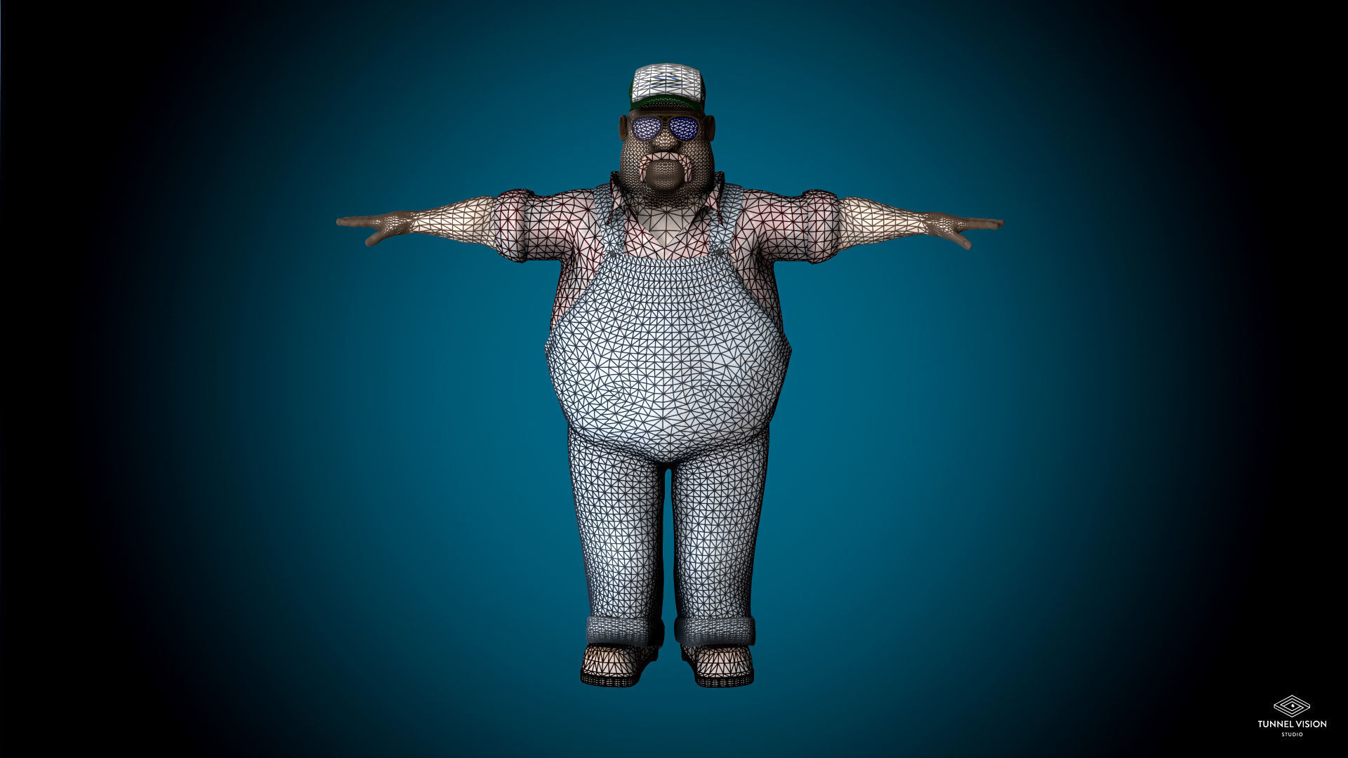 Mr Globetrotter Male Character Low-poly 3D model_5