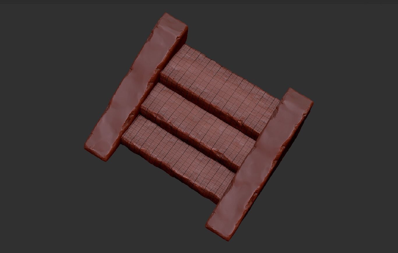 3D Stone Staircase 3D model_4