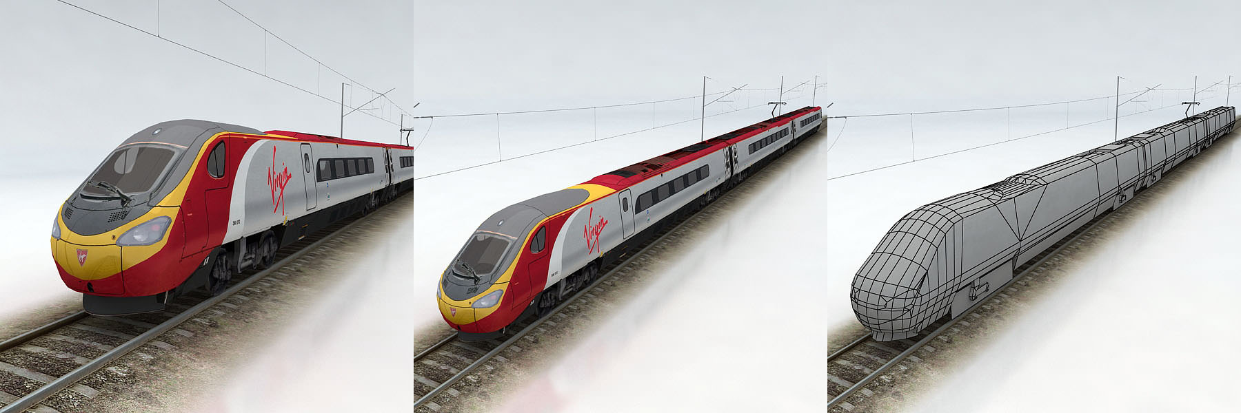 British Rail Class 390 Pendolino 3D Model Game Ready max fbx British rail class 390 pendolino 3d model game ready max fbx
