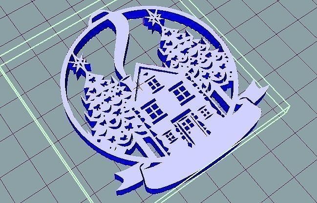 Snow globe christmas ornament 3D print model