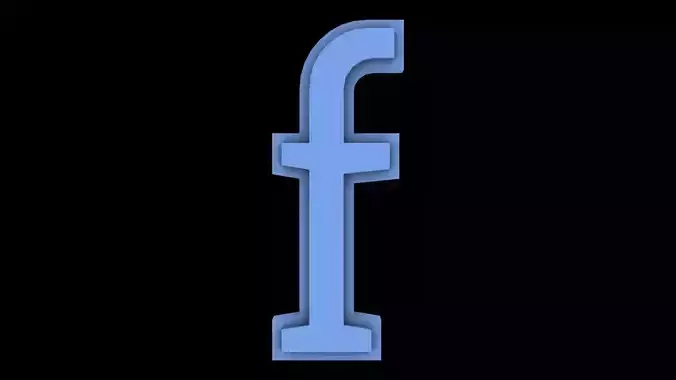FONT-012 F - Small Free low-poly 3D model