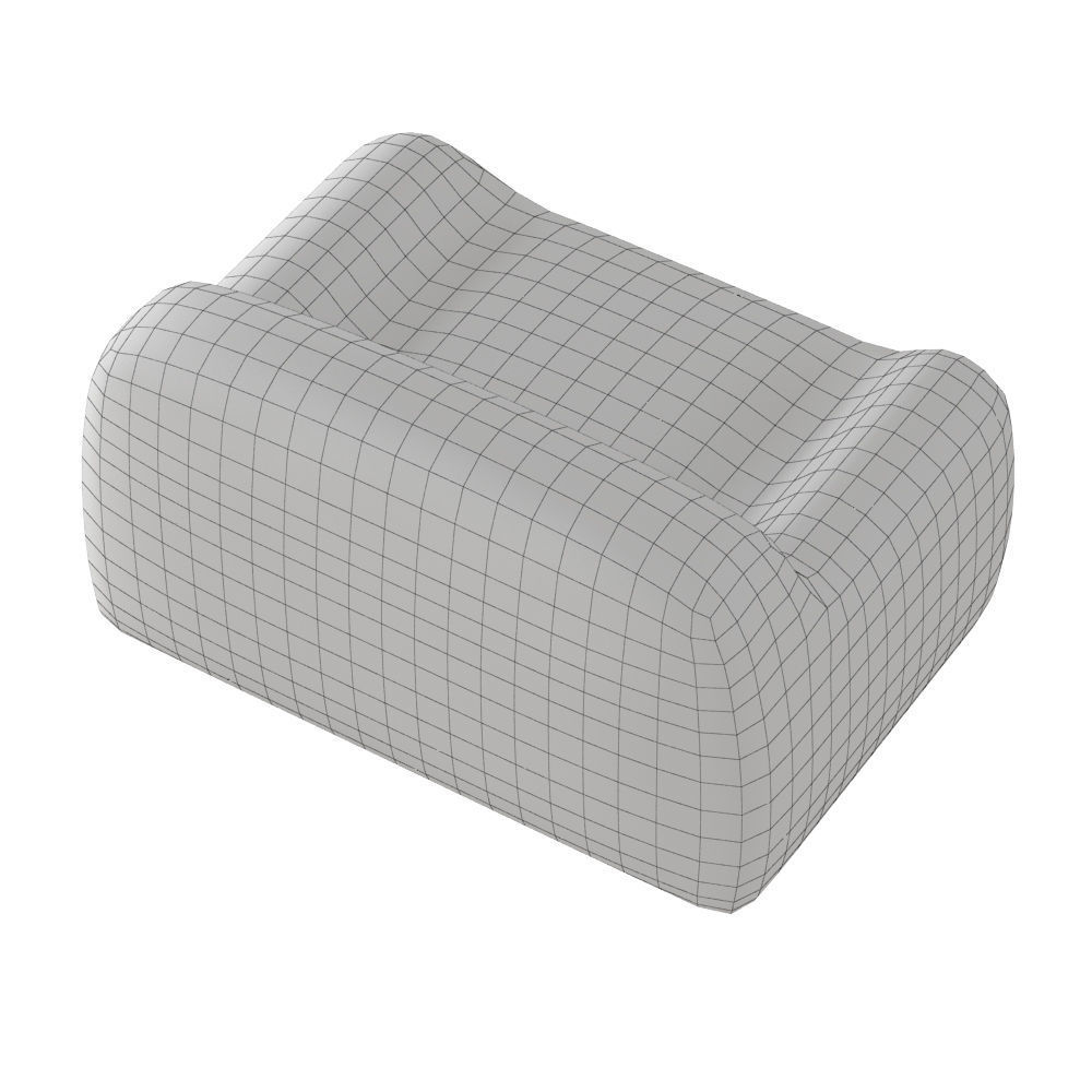 Armchair Kashmir Faux Fur 3D model_5