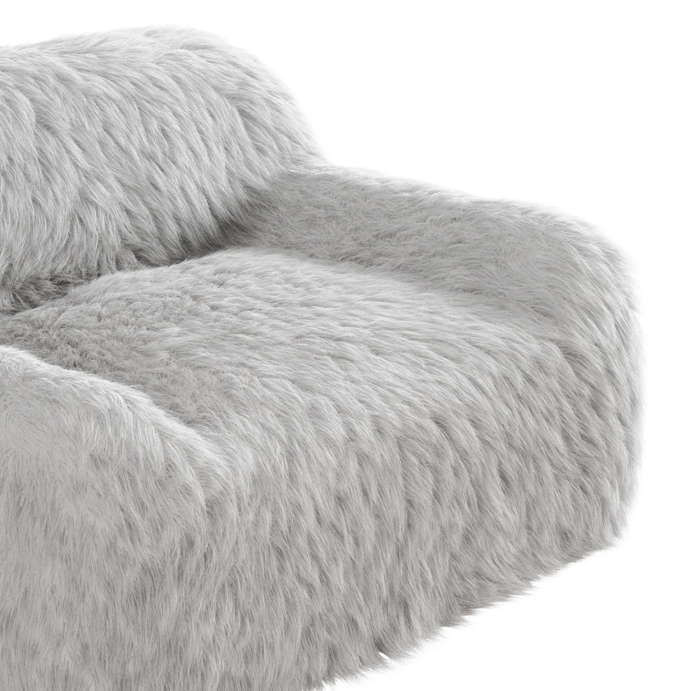 Armchair Kashmir Faux Fur 3D model_3
