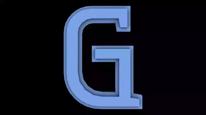 FONT-013 G - Capital Free low-poly 3D model