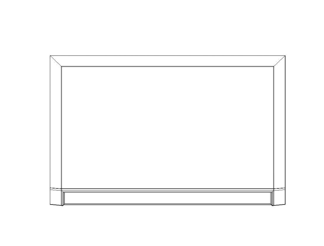 Low-Poly Flat Screen TV Low-poly 3D model_4