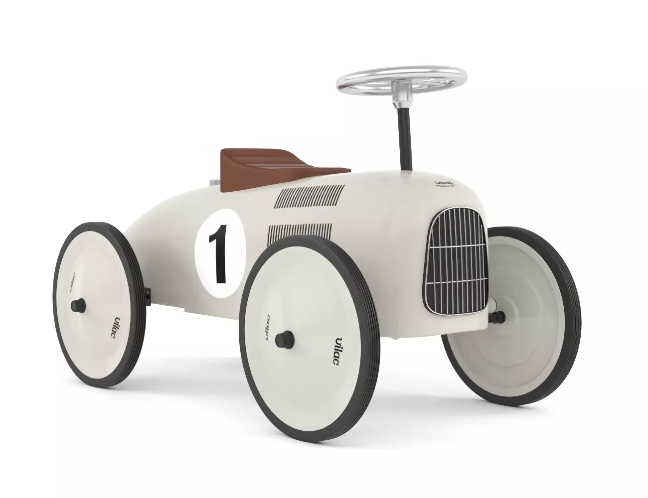 Retro Push Car 3D model_0