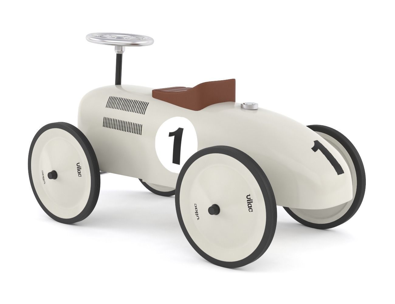 Retro Push Car 3D model_3