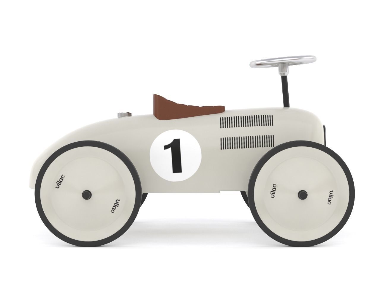 Retro Push Car 3D model_1