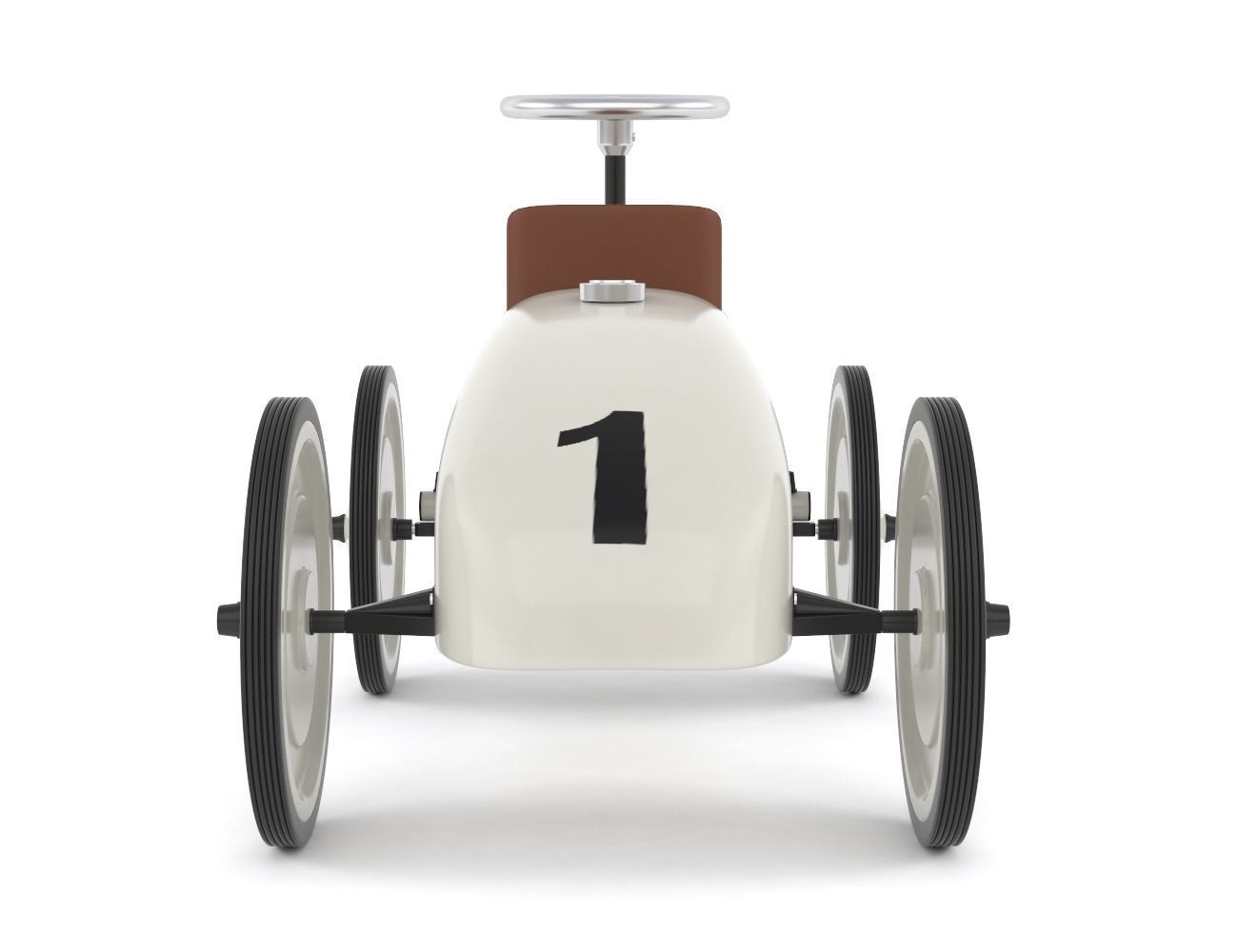 Retro Push Car 3D model_4