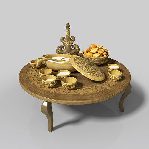 Kazakh national dishes for koumiss 3D model