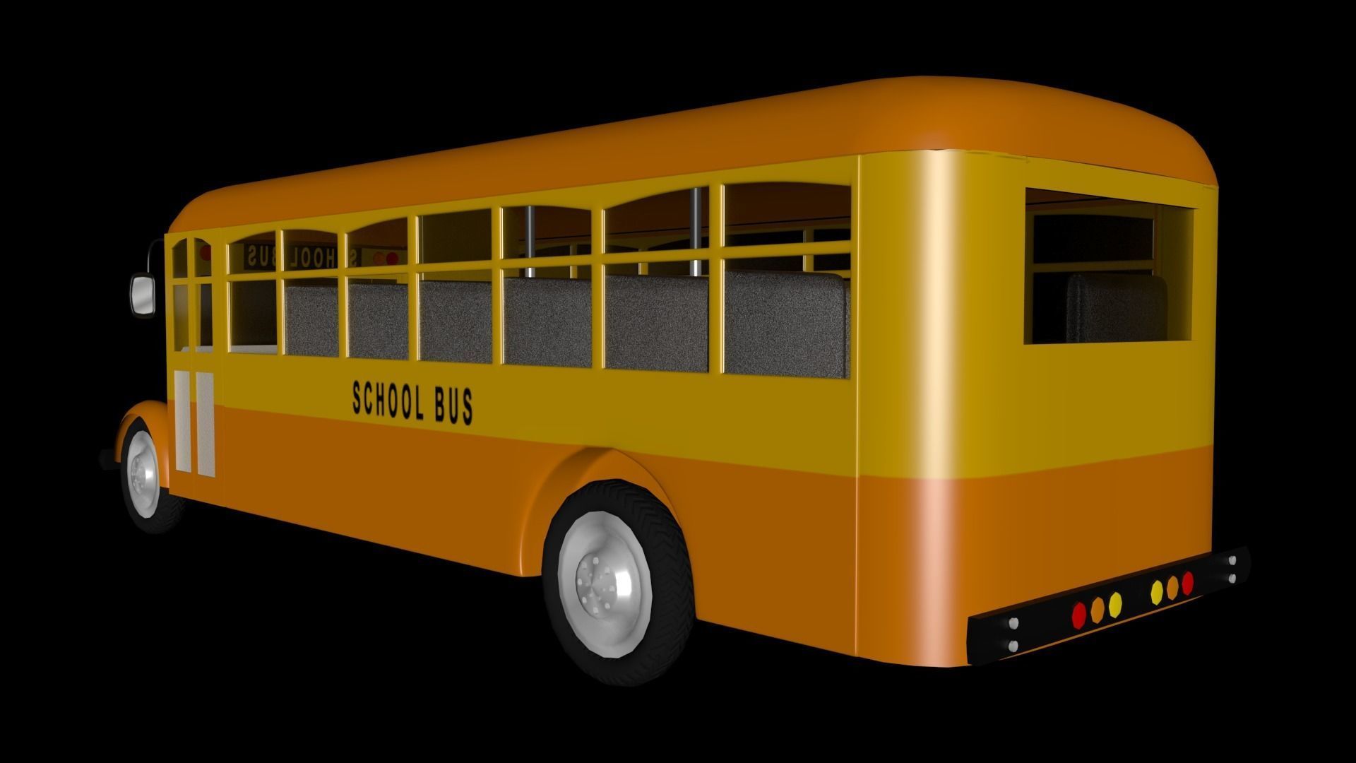 SCHOOL BUS 3D MODEL WITH INTERIOR  3D model_1