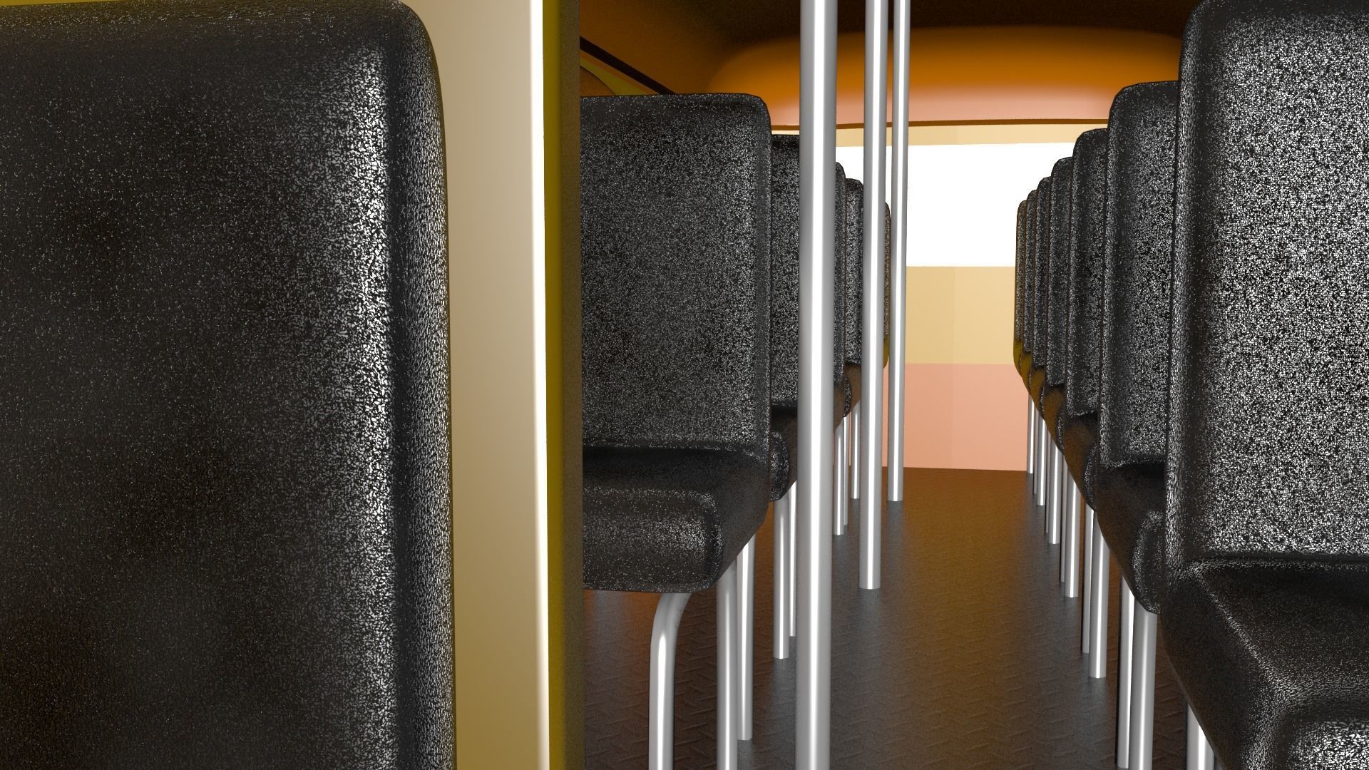 SCHOOL BUS 3D MODEL WITH INTERIOR  3D model_2