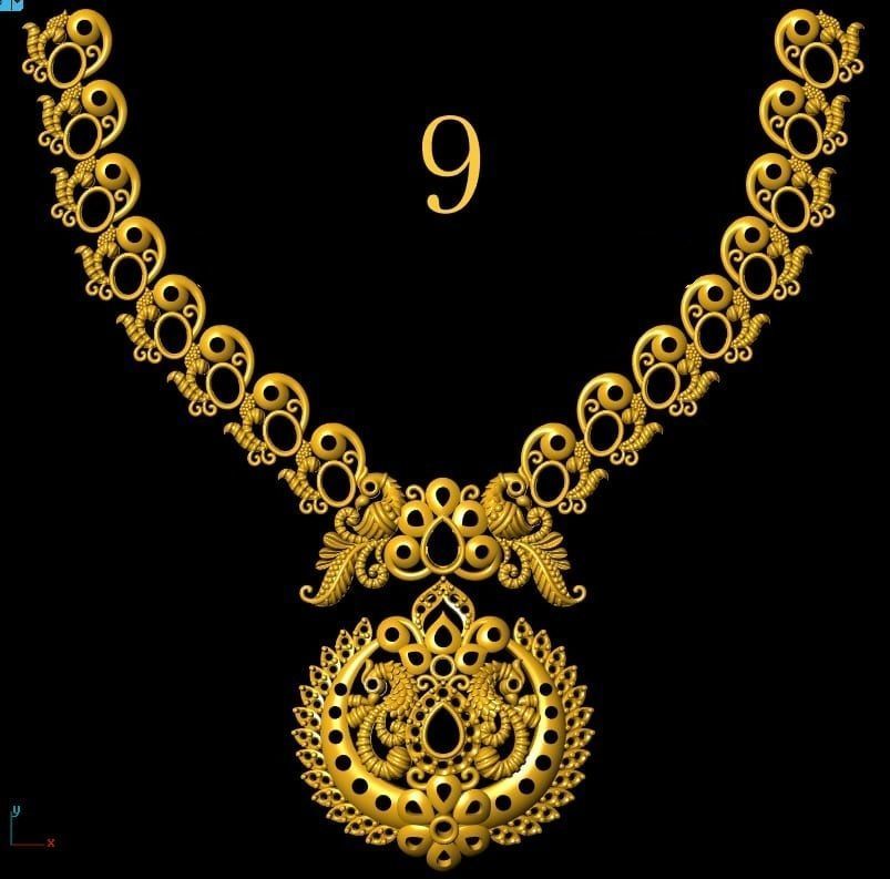 40 gm indian neckless porche and noksi  3D model_5