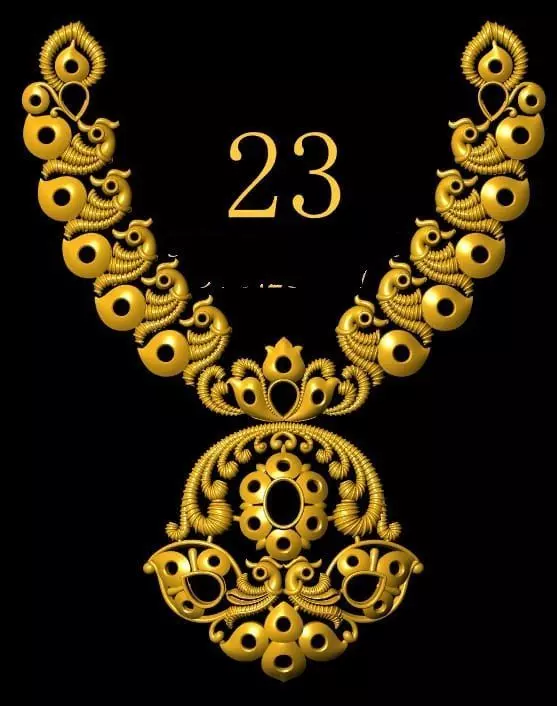 40 gm indian neckless porche and noksi  3D model_0