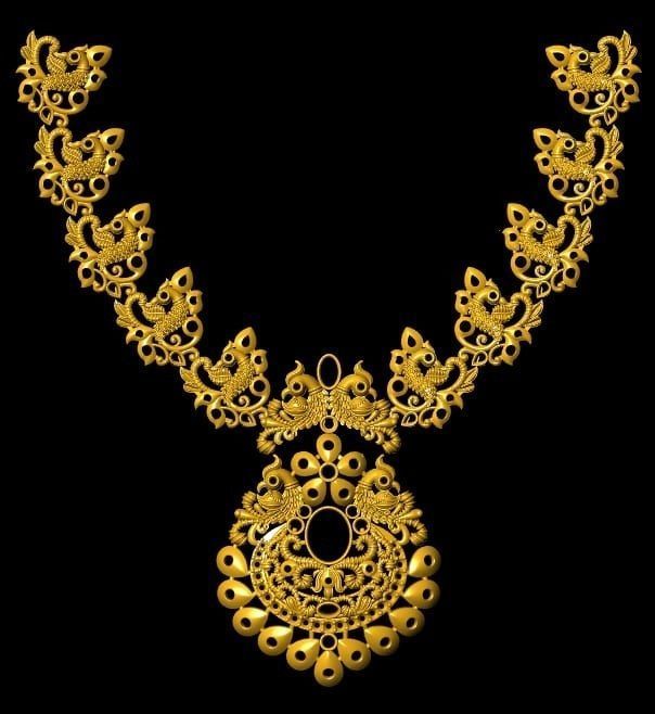 40 gm indian neckless porche and noksi  3D model_16