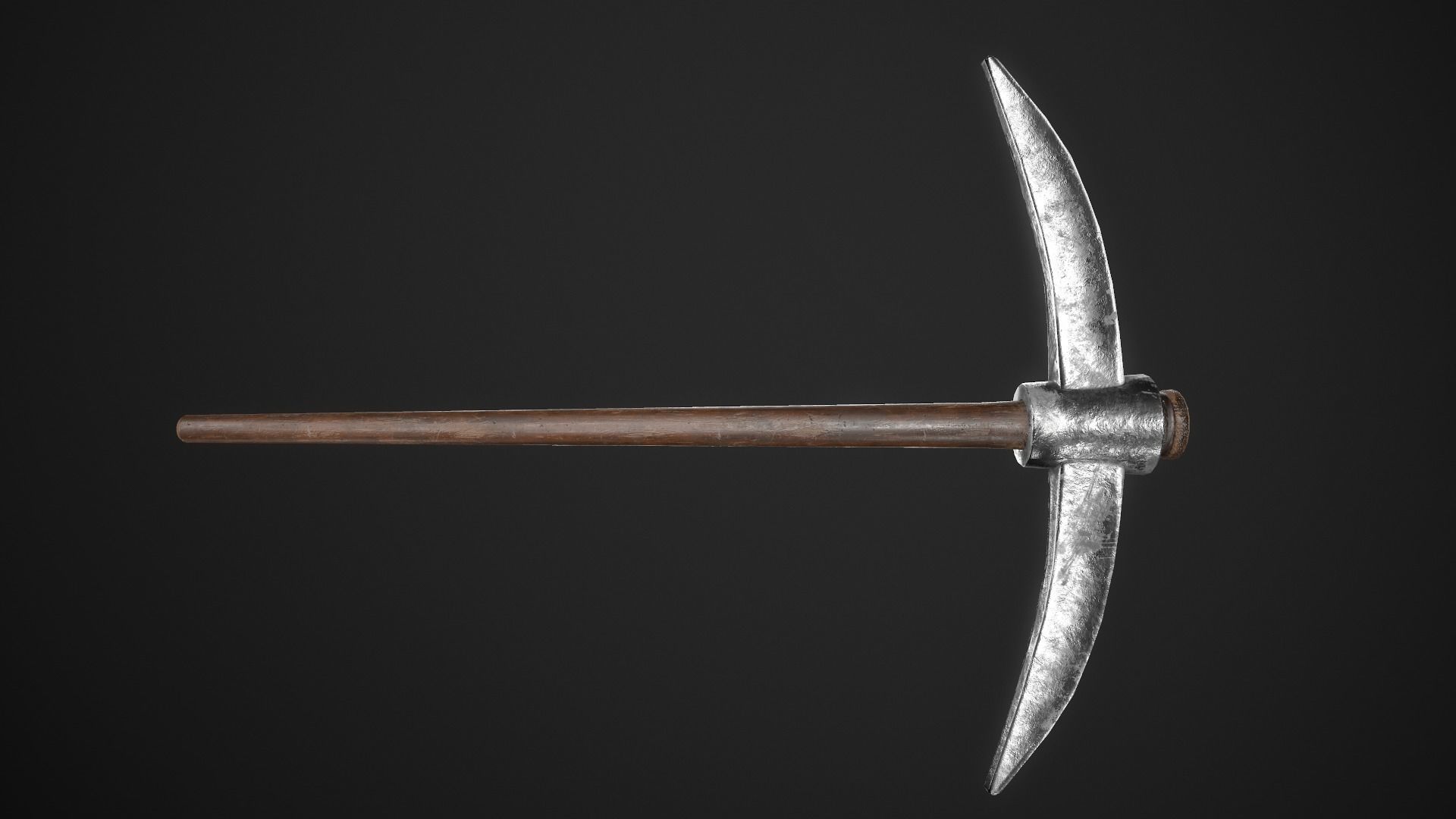 Pickaxe Game Ready PBR Model metal hammer Low-poly 3D model_12