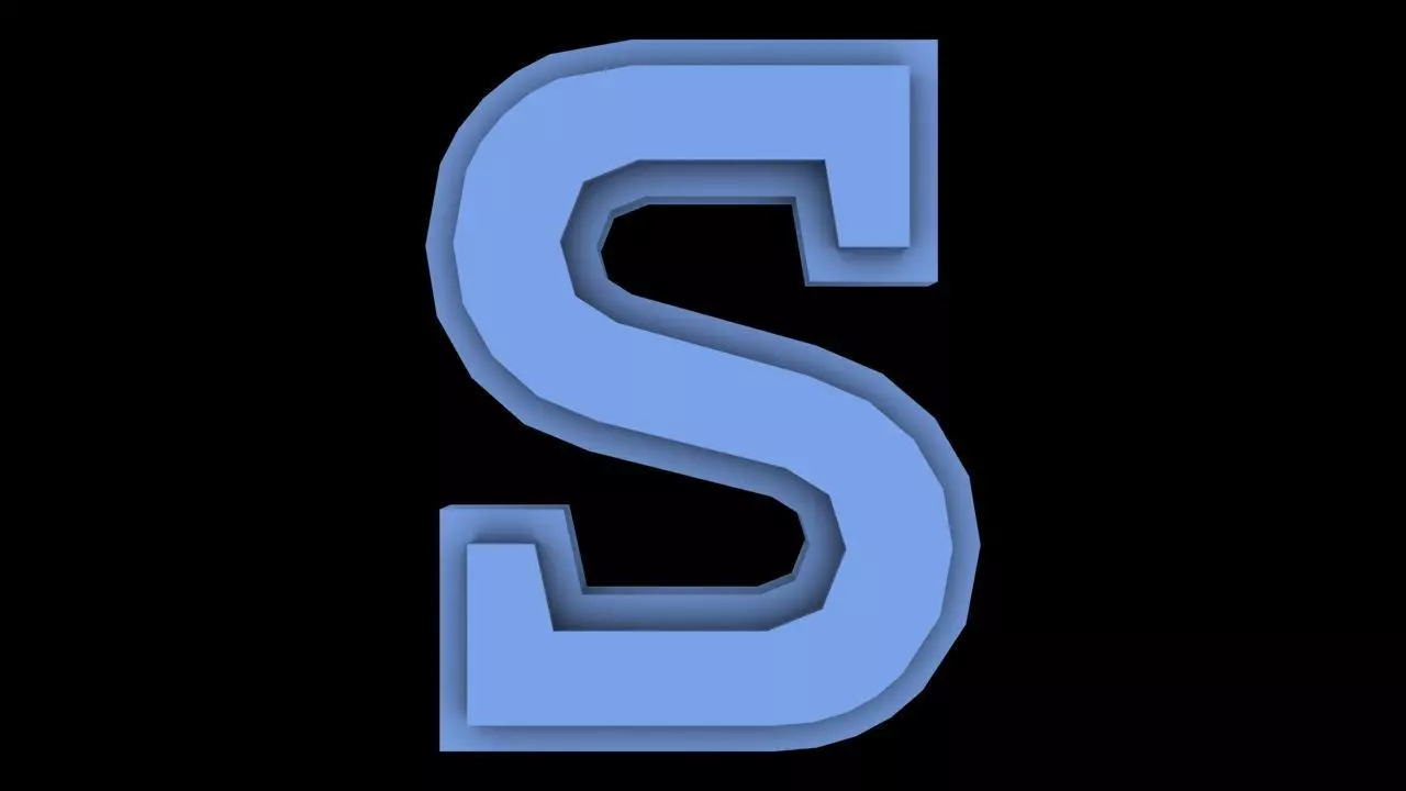 FONT-038 S Small Free low-poly 3D model